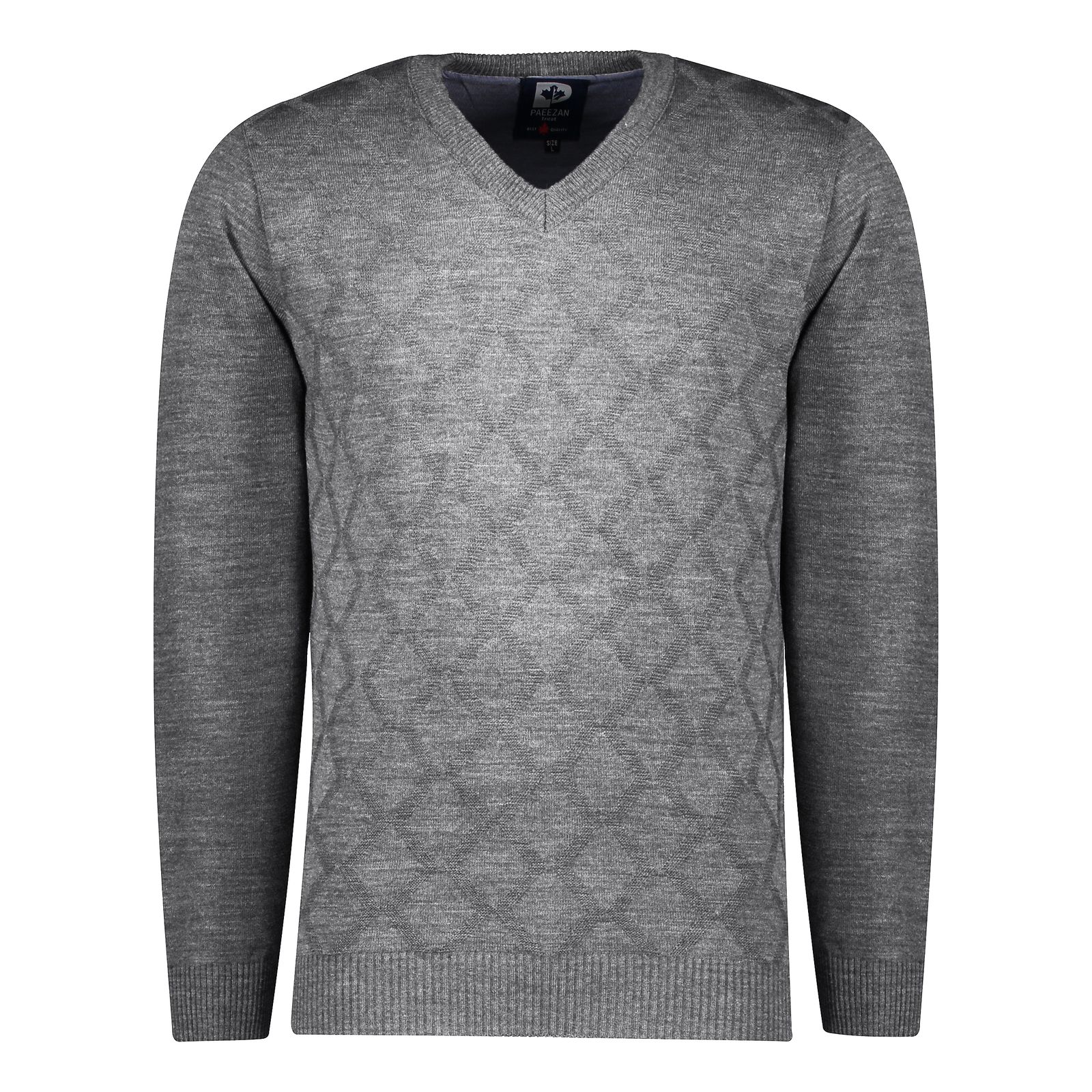 پلیور مردانه تریکو پاییزان مدل LOZ یقه هفت رنگ سبز زیتونی -  - 12