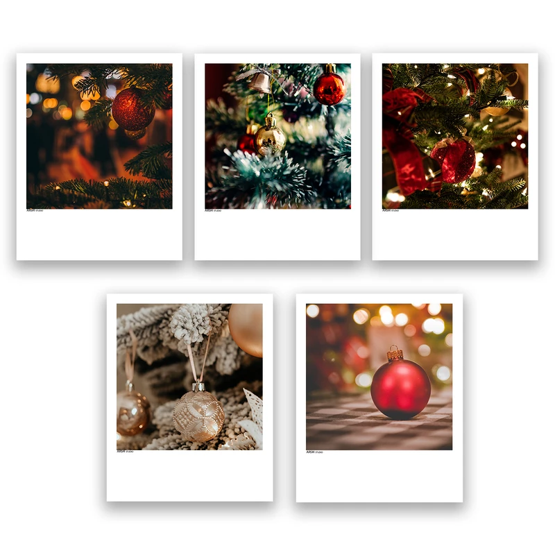 آویز تزیینی عرش مدل کریسمس Christmas کد Asa070 مجموعه پنج عددی