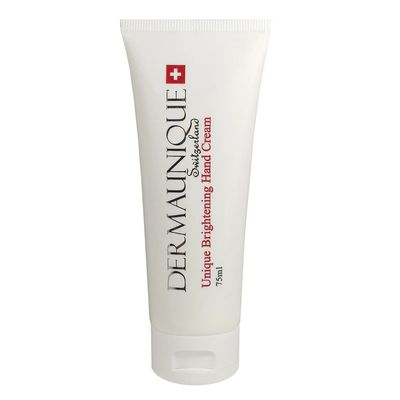کرم روشن‌کننده روز و شب بدن، دست و صورت درمایونیک مدل brightening hand and body مناسب برای پوست انواع پوست حجم 120 میلی‌لیتر