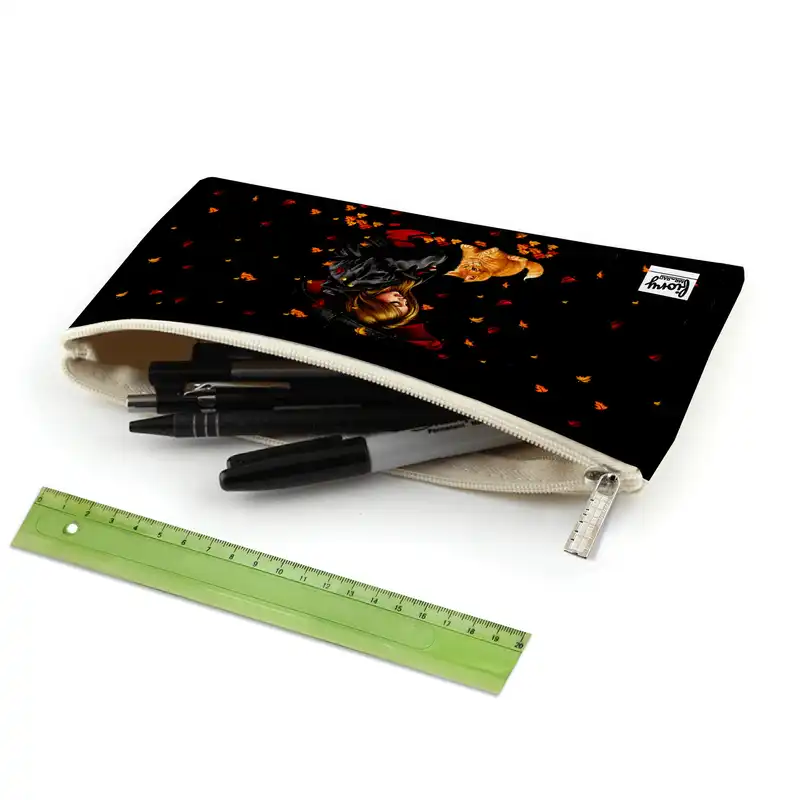 جامدادی مستر راد مدل دختر پاییز و گربه طرح فانتزی کد fiory 2113