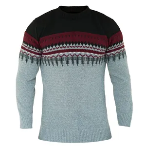 پلیور مردانه مدل Efor رنگ خاکستری روشن