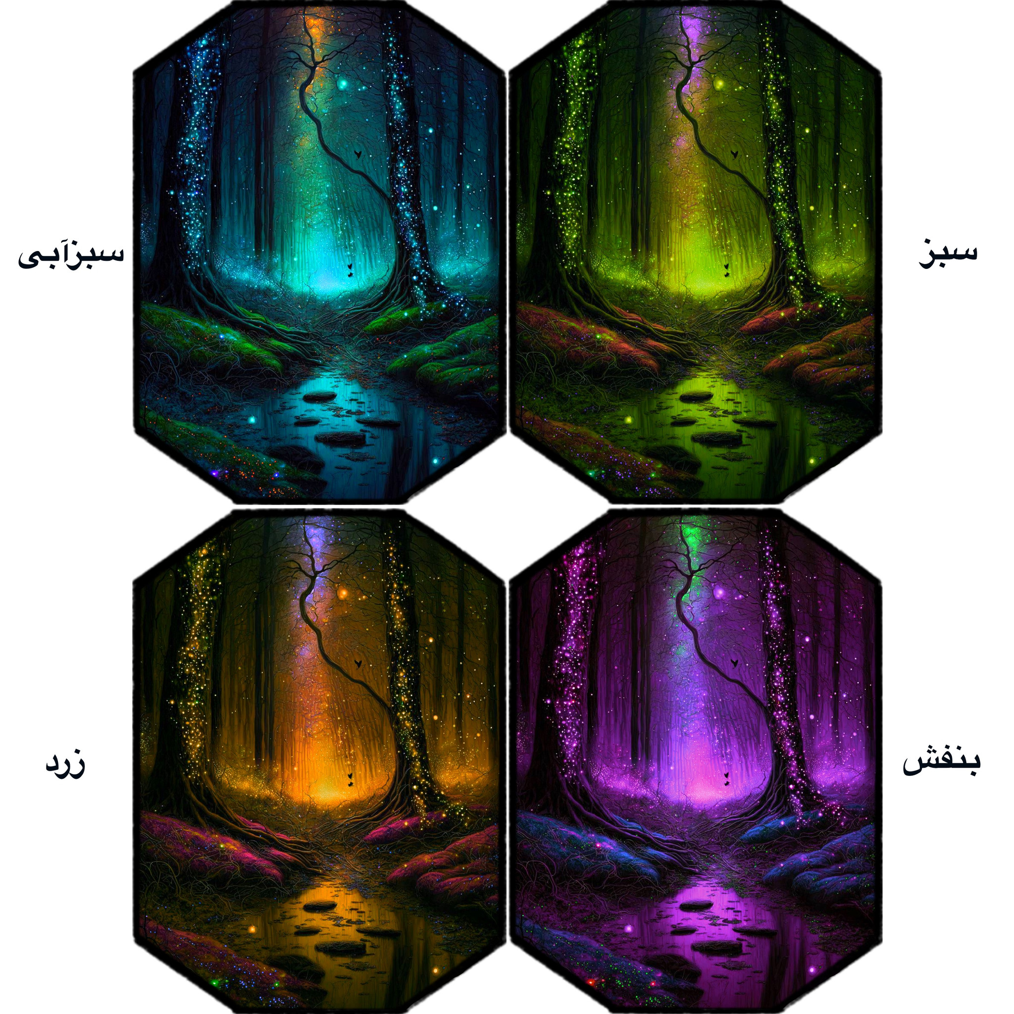 گردنبند مدل شب تاب کد AC136
