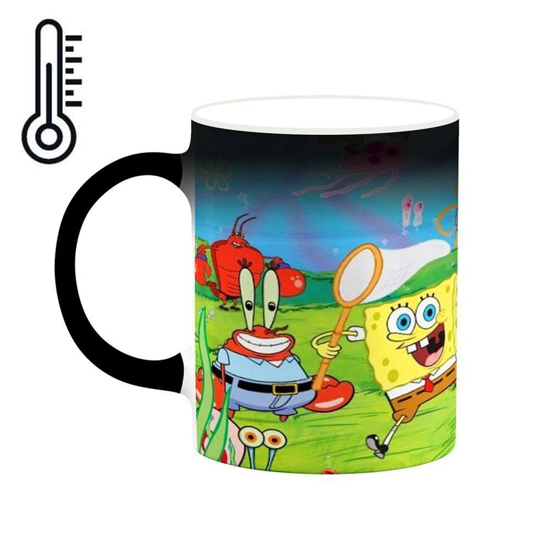 ماگ حرارتی کاکتی مدل کارتون باب اسفنجی کد mgh23468