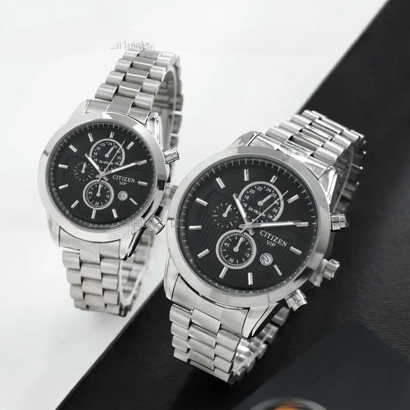 ست ساعت مچی عقربه‌ای زنانه و مردانه مدل کوارتز تک موتور کد 087