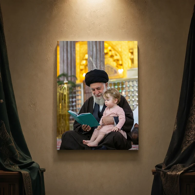 تابلو شاسی مدل مذهبی طرح رهبر شهید امام خامنه‌ای کد 268SM