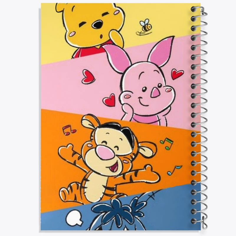 دفتر ژورنال نویسی 50 برگ خندالو مدل نقطه ای طرح خرس پو (Winnie the Pooh) کد N1883