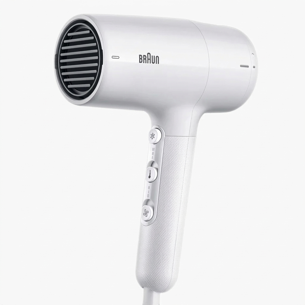 سشوار خانگی براون مدل HD226SDE مناسب استفاده حرفه‌ای و آرایشگاهی با توان 2200 وات، موتور DC، فناوری تولید یون، تنظیم دما و سرعت در 3 حالت، باد سرد و سری کاهش وز مو