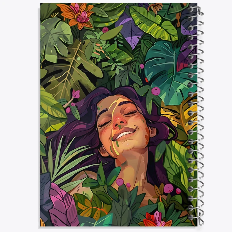 دفتر ژورنال نویسی 50 برگ خندالو مدل نقطه ای طرح دختر شاد کد F6023