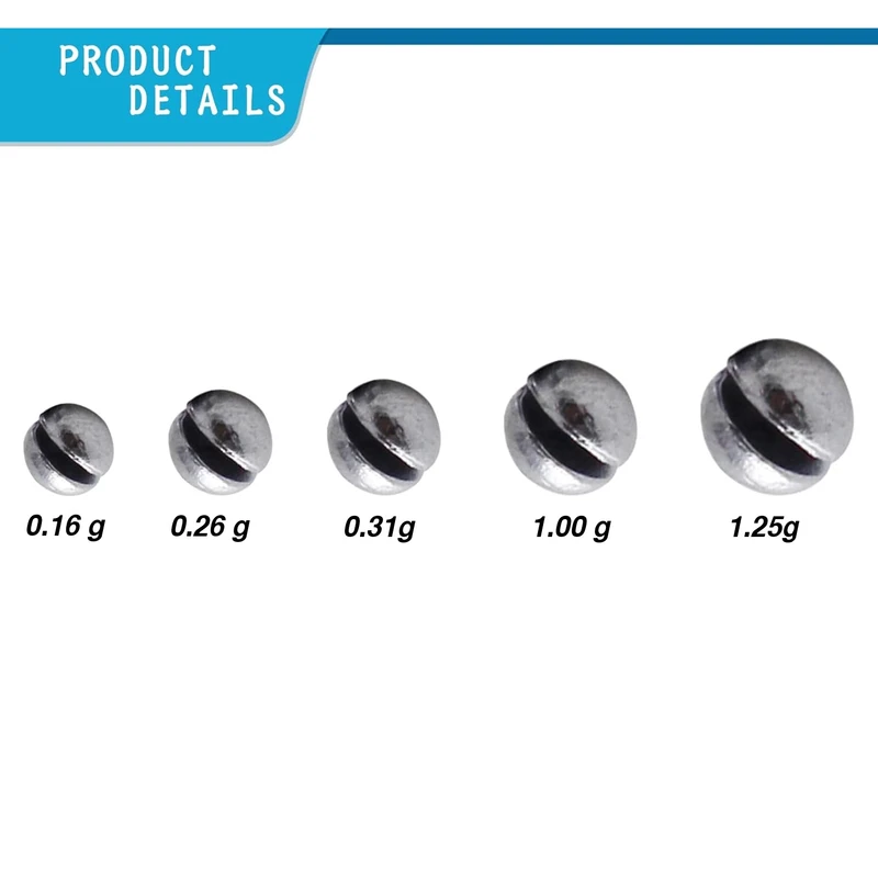 عکس شماره 6 : سرب ماهیگیری مدل چاک دار 0.16 گرمی بسته 5 عددی