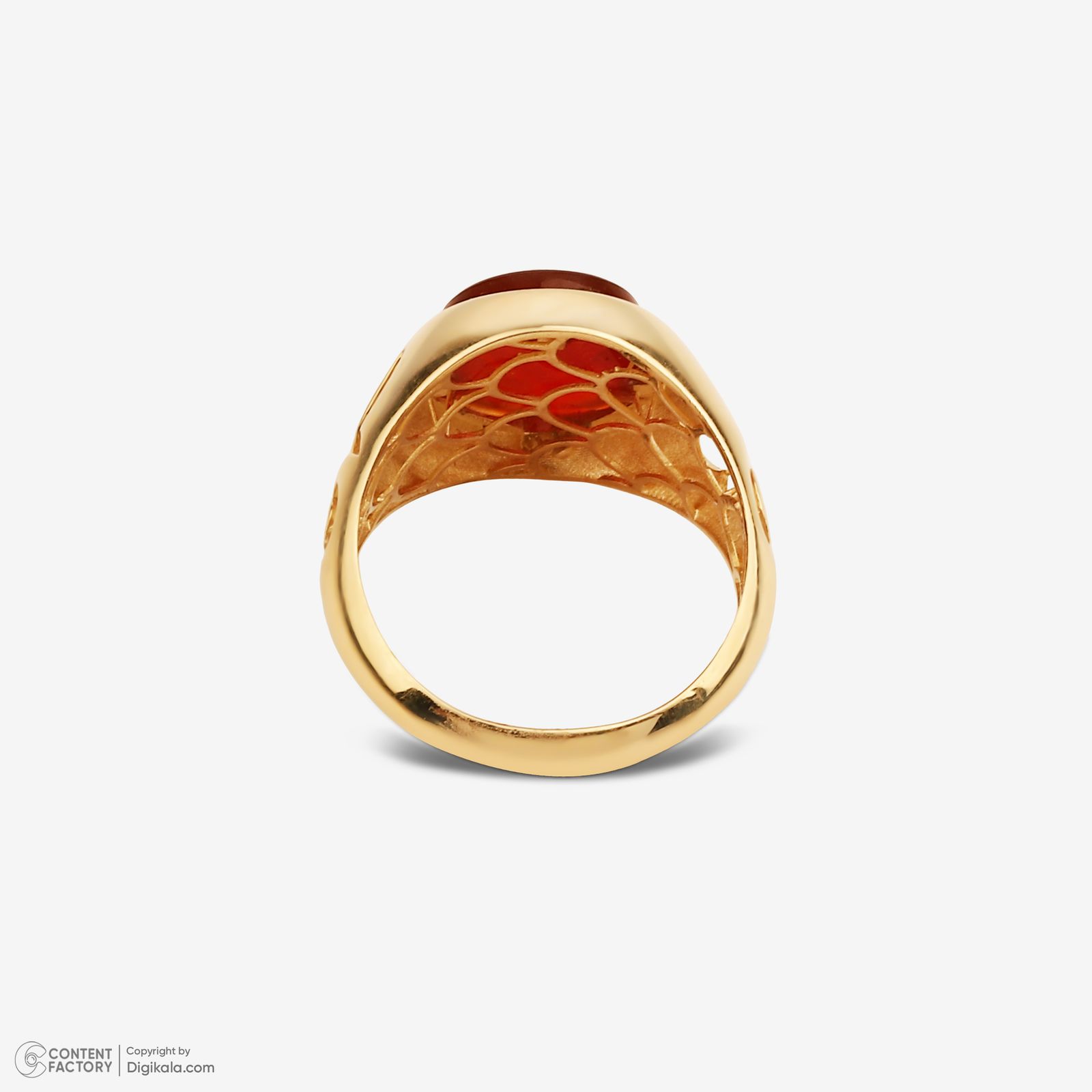 انگشتر طلا کم اجرت 18 عیار زنانه گلدم مدل R344007 سایز 53 -  - 3