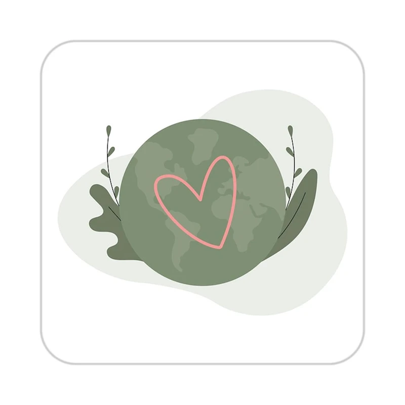 زیر لیوانی کاکتی طرح عاشقانه مدل mp39775