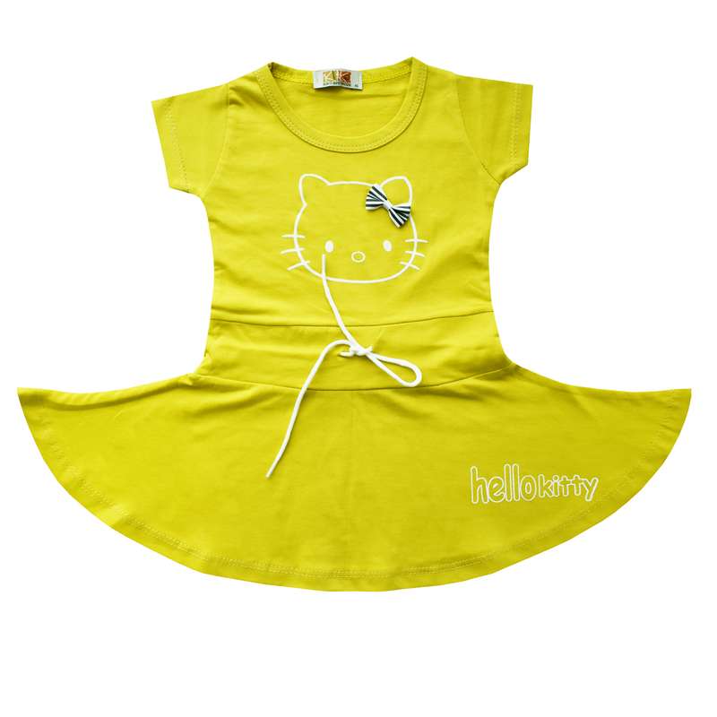 پیراهن دخترانه مدل کیتی رنگ فسفری