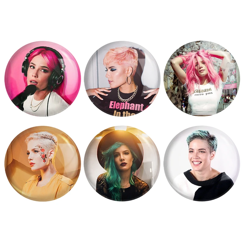 مگنت خندالو طرح هالزی Halsey کد 1093B مجموعه 6 عددی