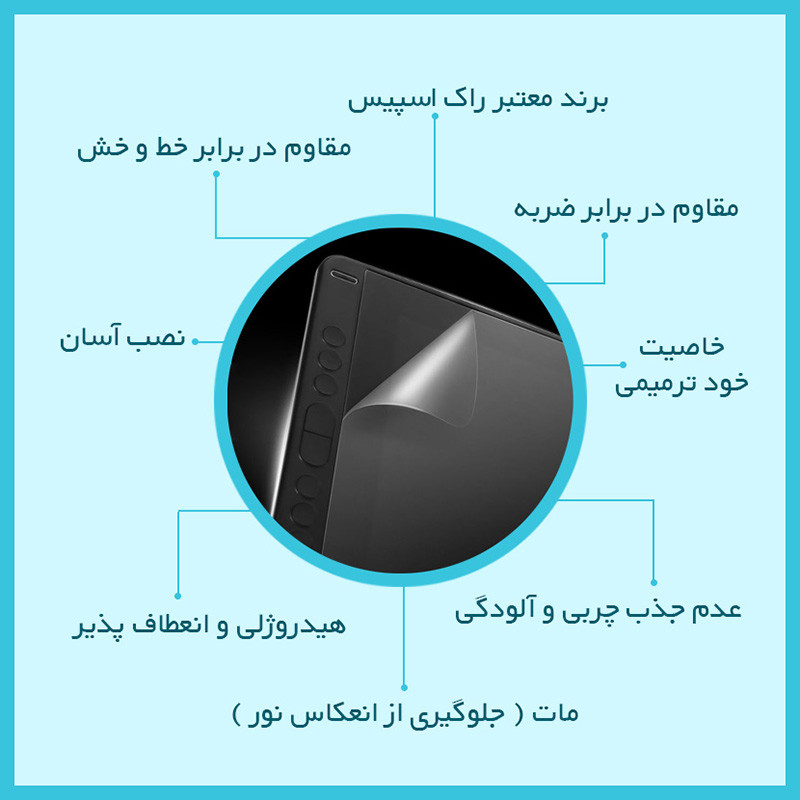 محافظ صفحه نمایش مات راک اسپیس مدل HyMTT مناسب برای تبلت سامسونگ Galaxy Tab S7 Plus به همراه محافظ پشت تبلت