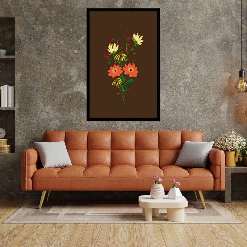 تابلو بکلیت طرح هنری مینیمال گل مدل B-bu5190