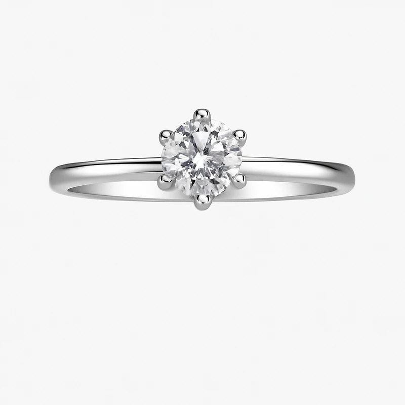 انگشتر زنانه مدل سولیتر تک نگین