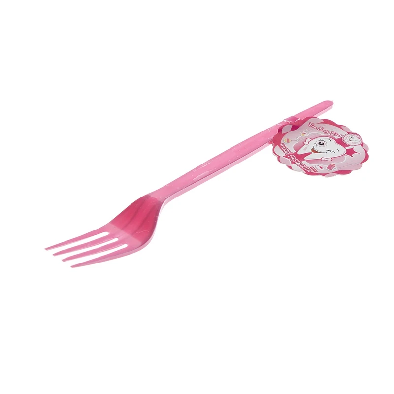 چنگال یکبار مصرف مدل تم تولد دندانی بسته 12 عددی