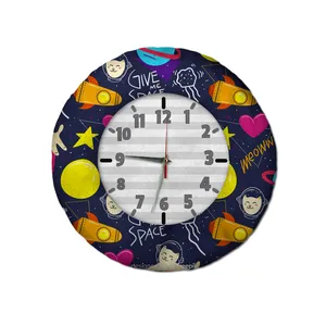 ساعت دیواری کودک شمسه نگار مدل فضا