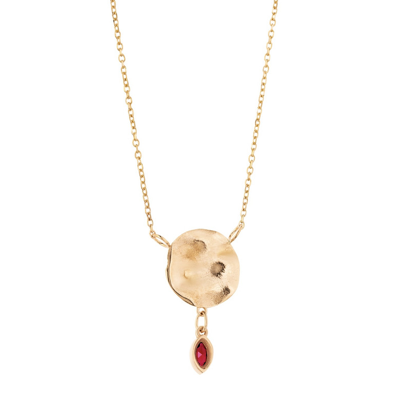 گردنبند طلا 18 عیار زنانه با زنجیر حلقهای (فلامینگو) گالری طلا لئا مدل نایران