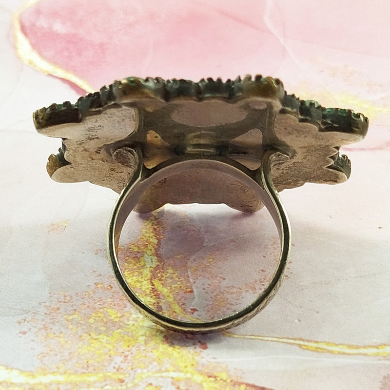 انگشتر نقره زنانه سلین کالا مدل سیاه قلم چندجواهر کد 157