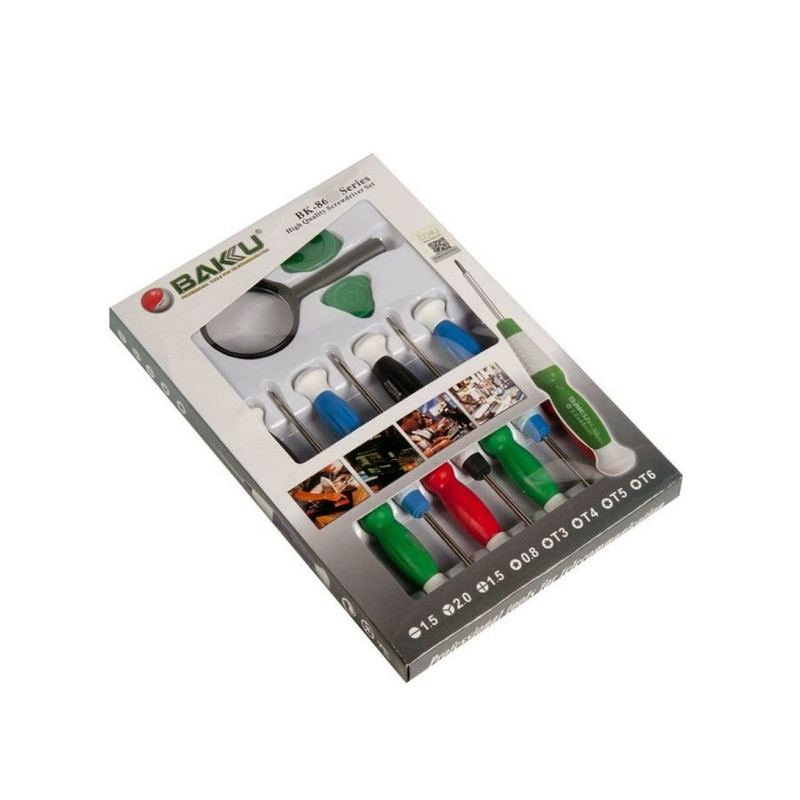 پیچ گوشتی باکو مدل bk86m مجموعه 11 عددی