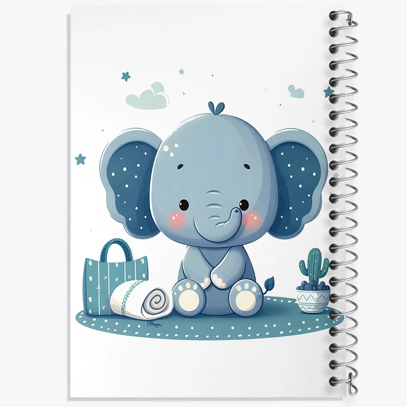 دفتر مشق 50 برگ خندالو طرح فیل بامزه کد F8340