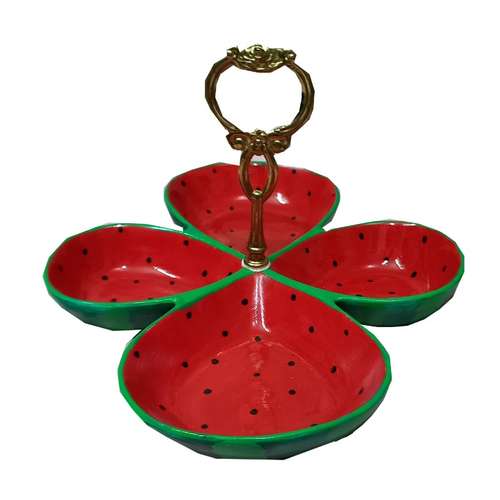 اردور خوری سفالی طرح هندوانه یلدایی مدل Ya11