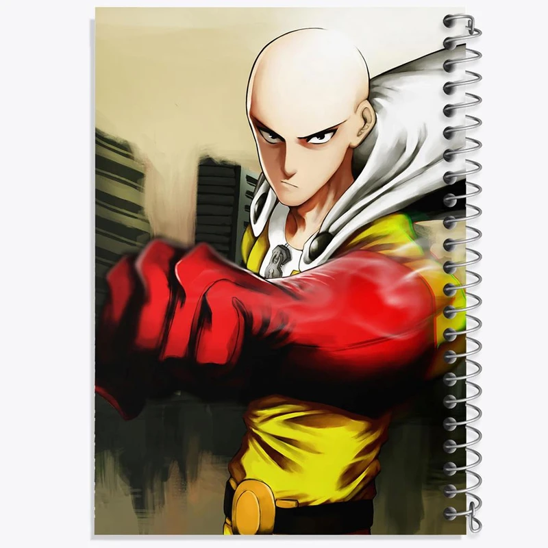 دفتر مشق 100 برگ خندالو طرح سایتاما انیمه مرد تک مشتی One Punch Man کد 11386