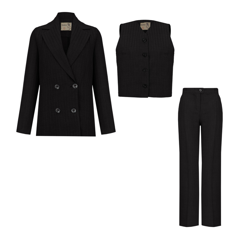 ست 3 تکه لباس زنانه السانا مدل رامان کد 213501