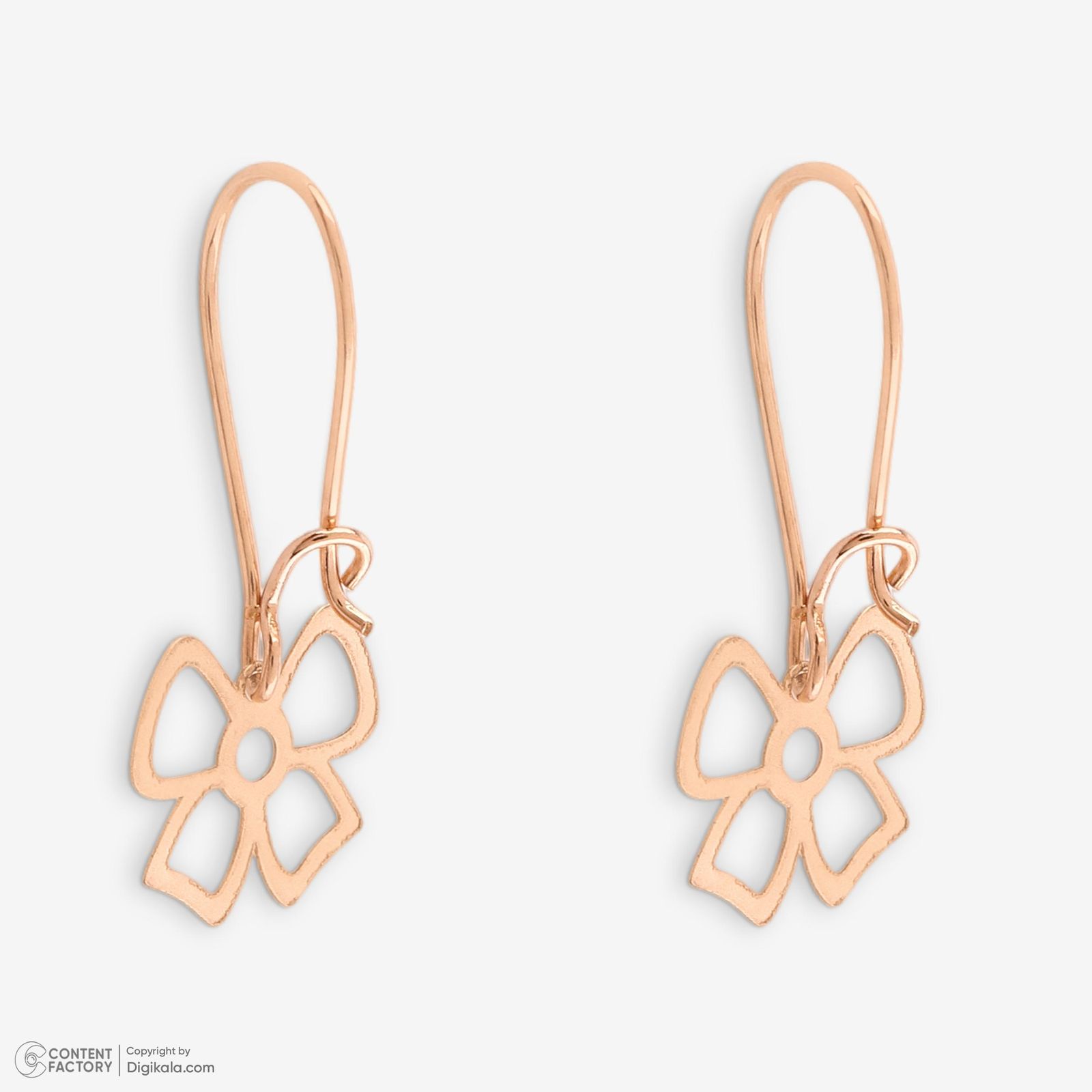 نیم ست طلا 18 عیار زنانه حافا گلد مدل پاپیون کد nim19 -  - 3