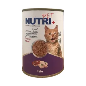 کنسرو غذای گربه بالغ نوتری پت مدل پاته طعم مرغ و گوشت گاو وزن 425 گرم