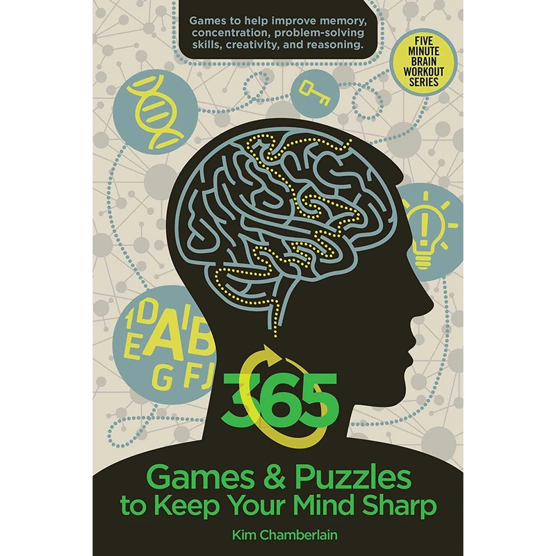 کتاب 365 Games & Puzzles to Keep Your Mind Sharp (Brain Workout) اثر Kim Chamberlain انتشارات Skyhorse Publishing