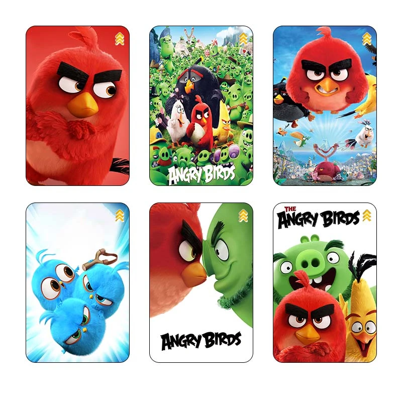استیکر کارت مدل سام نگار طرح پرندگان خشمگین The Angry Birds کد SP1422 مجموعه 6 عددی