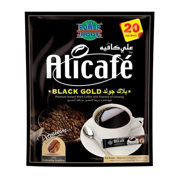 پودر قهوه علی کافه مدل Black Gold بسته 20 عددی