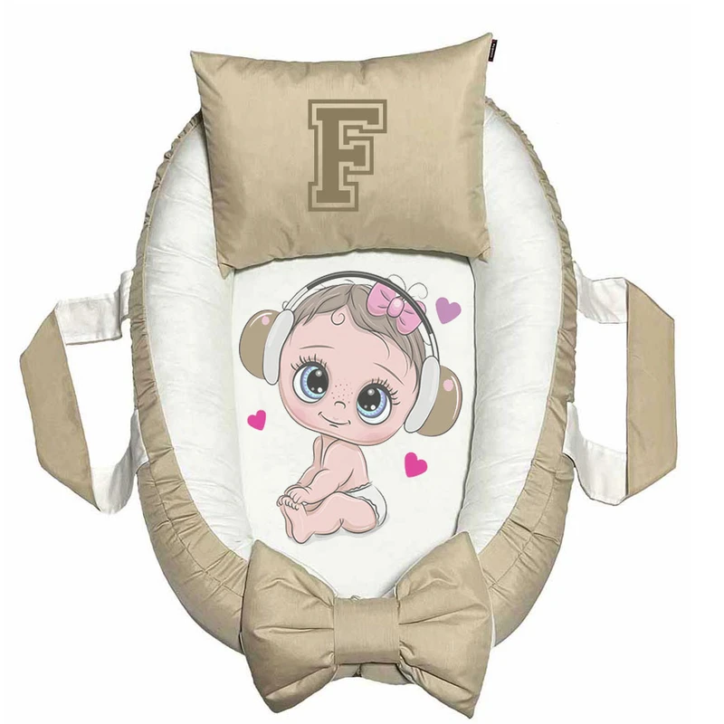 تشک غلت گیر نوزاد پاد آفرین مدل فانتزی طرح حرف F