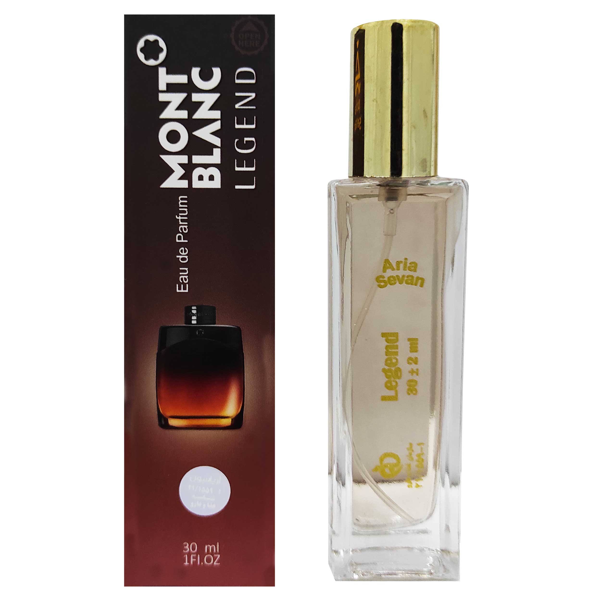 عطر جیبی مردانه آریاسون مدل Mont Blanc Legend حجم 30 میلی لیتر