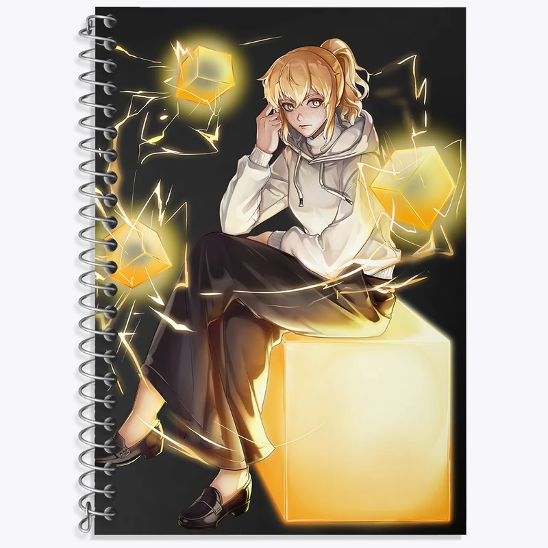 دفتر زبان 50 برگ خندالو مدل دو خط طرح راچل انیمه برج خدا کد 34956