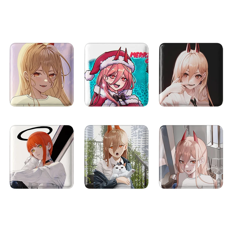 مگنت خندالو طرح انیمه مرد اره ای Chainsaw Man کد 1432A مجموعه 6 عددی