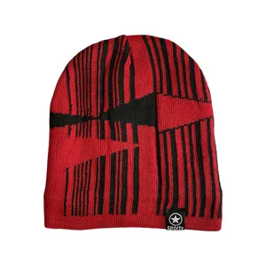 کلاه بافتنی مردانه مدل داخل خز رنگ قرمز