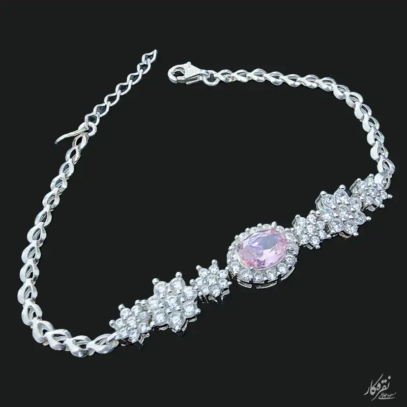 دستبند نقره زنانه مسعود جلالی نقره کار مدل 30683