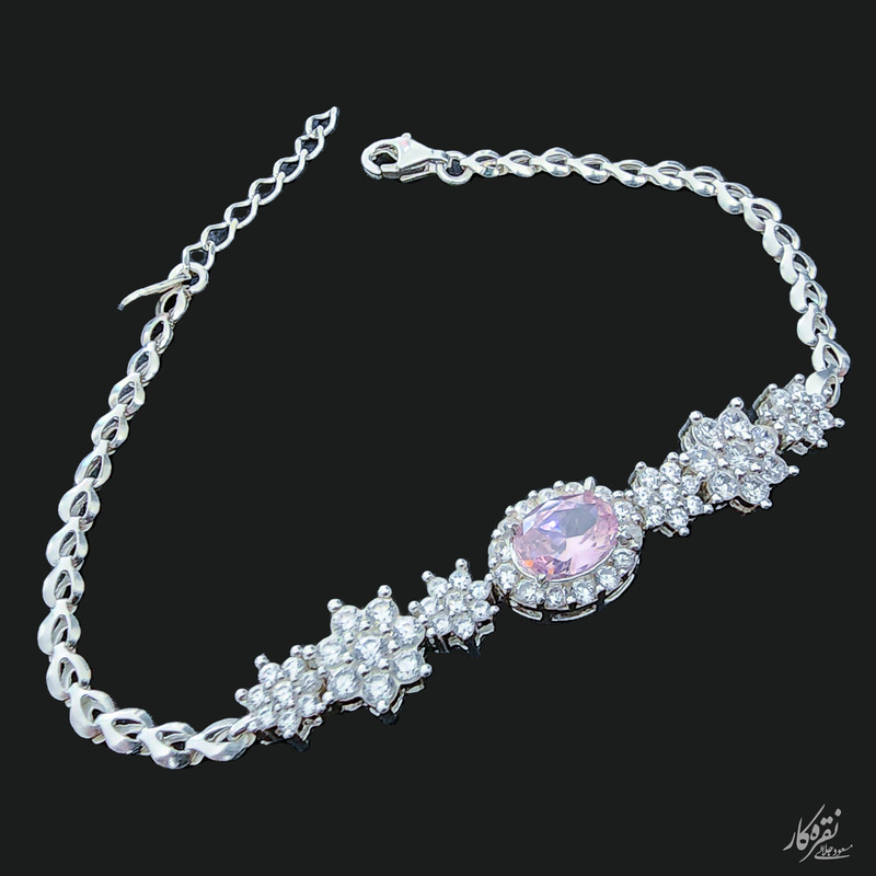 دستبند نقره زنانه مسعود جلالی نقره کار مدل 30683 دستبند نقره زنانه مسعود جلالی نقره کار مدل 30683