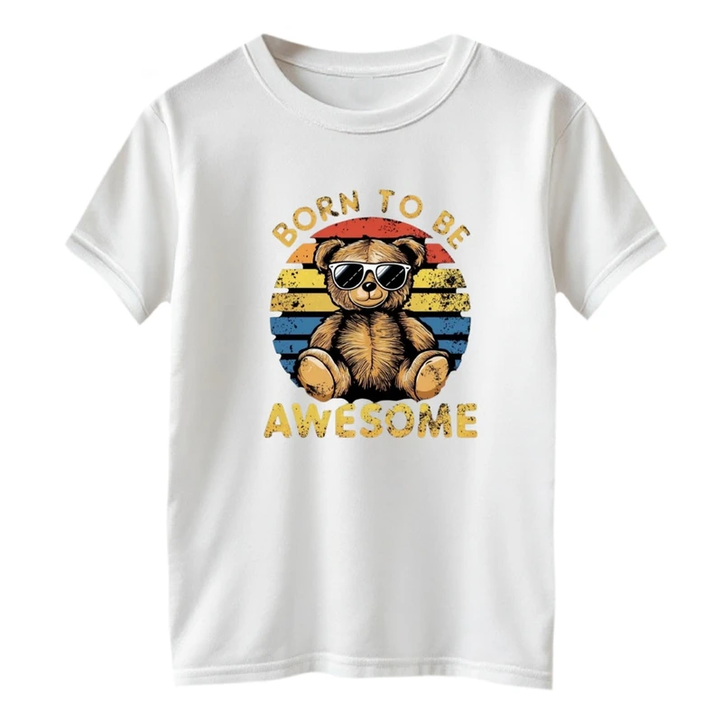 تی شرت آستین کوتاه بچگانه مدل خرس عینکی