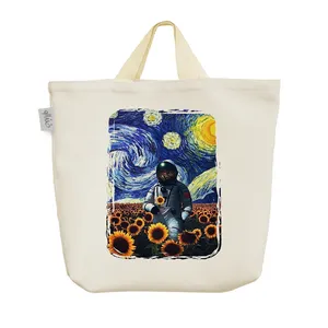 ساک خرید خندالو مدل فضانورد گل آفتابگردان کد 5646