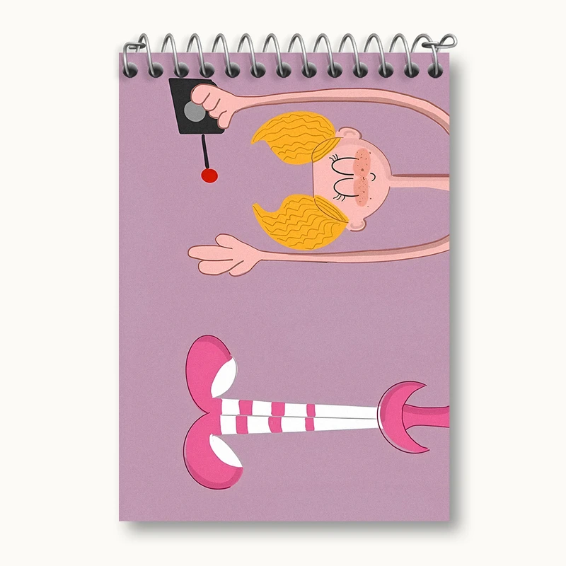 دفتر یادداشت 50 برگ خندالو طرح دخترانه کد N4040