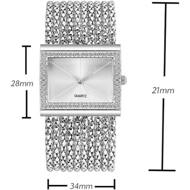 ساعت مچی عقربه ای زنانه مدل دستبندی بند پهن کد 1 - - 5