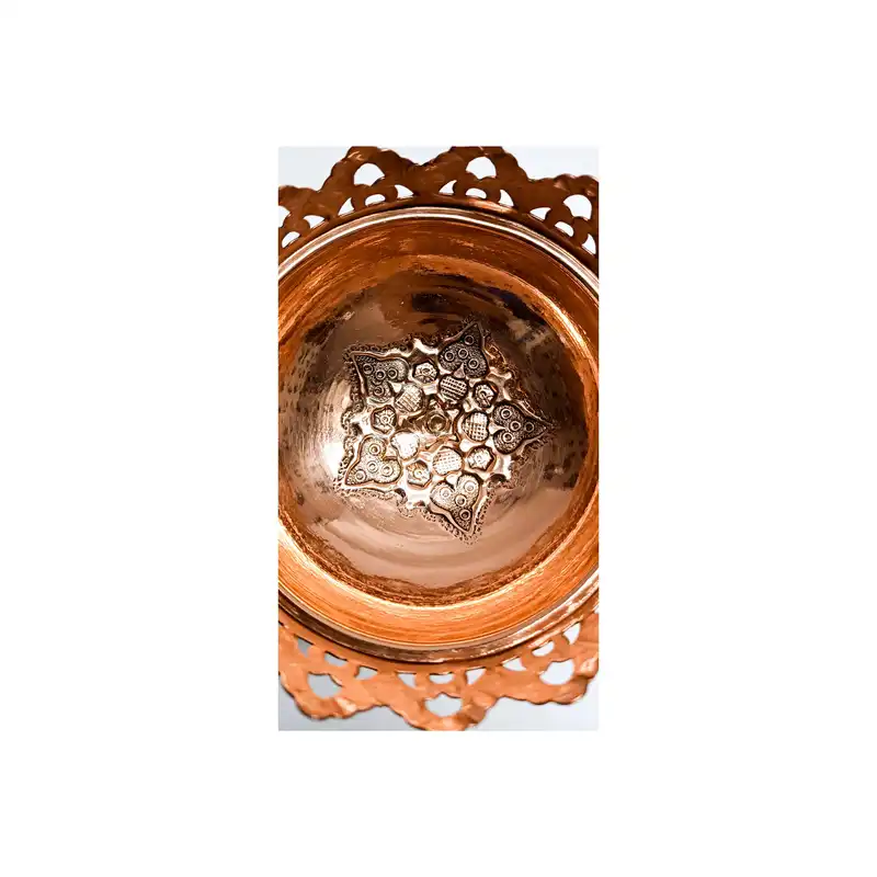 آجیل خوری مسی مدل الماس تراش کد J6