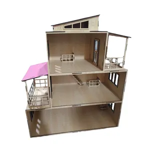 اسباب بازی مدل خانه عروسکی چوبی 3 طبقه