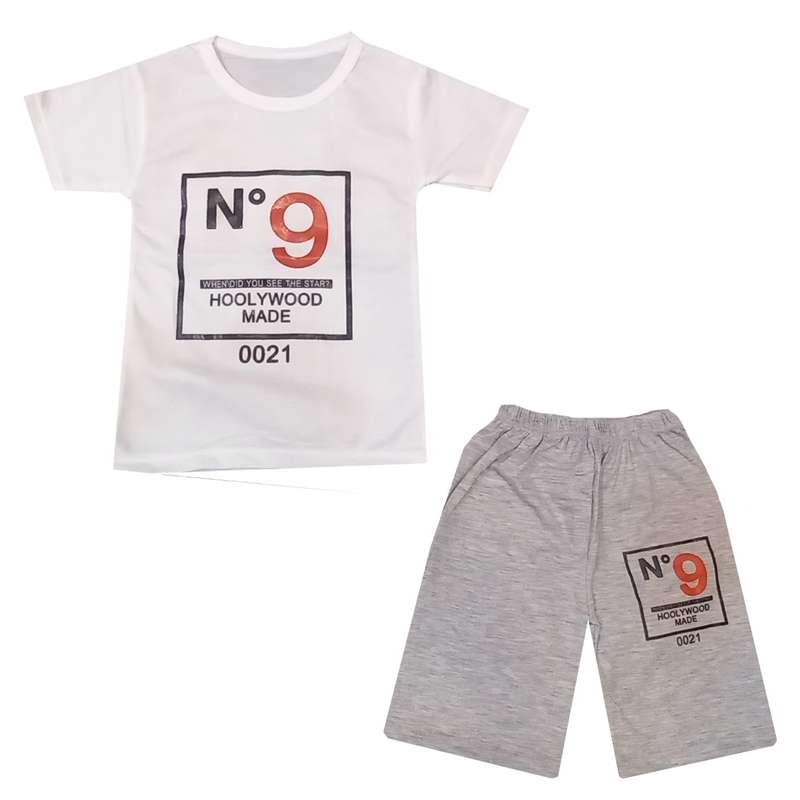 ست تی شرت و شلوارک پسرانه مدل A.S7173