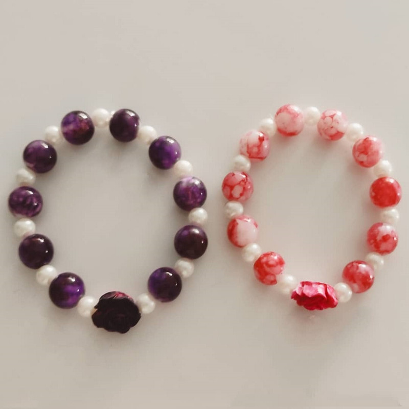 دستبند مدل گل کد 001 مجموعه 2 عددی دستبند مدل گل کد 001 مجموعه 2 عددی