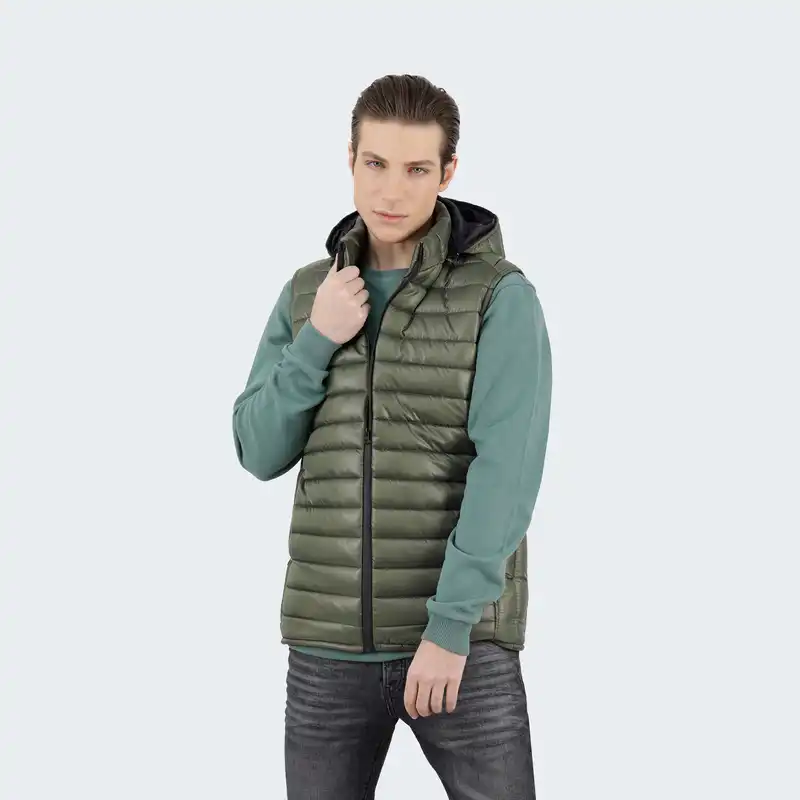 جلیقه مردانه پاتن جامه مدل شمعی 306021020004999 سبز